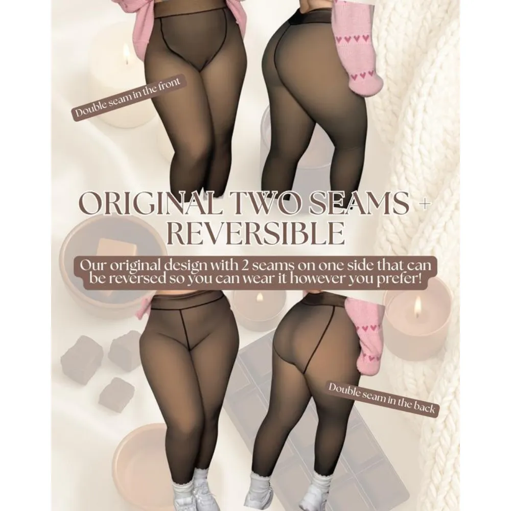 Magic fleece leggings: compression, one-seam, plus size.