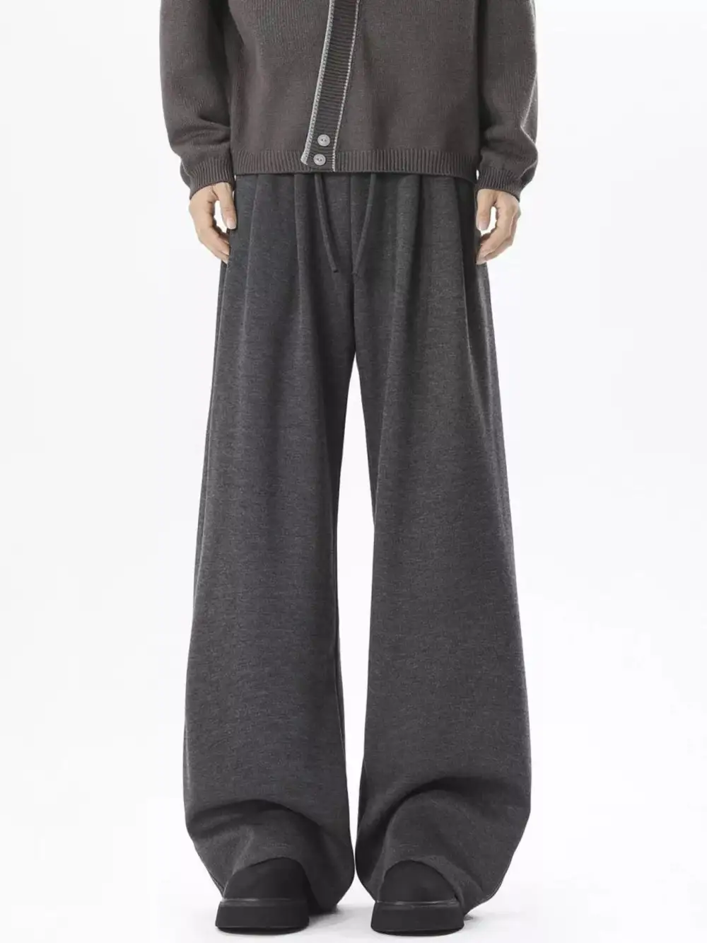 Men's Plus Size Drawstring Wide Leg Pants