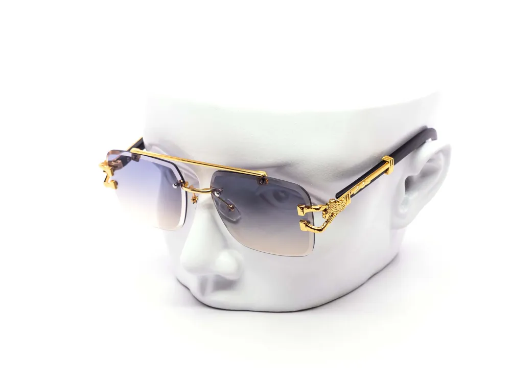 12-Pack Rimless Aviator Gradient Sunglasses