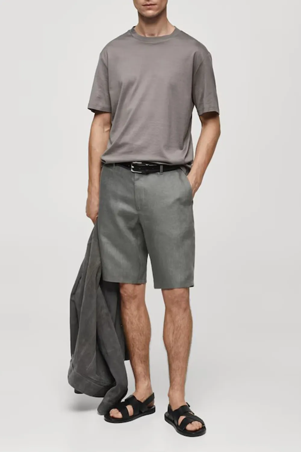 Slim-Fit 100% Linen Shorts