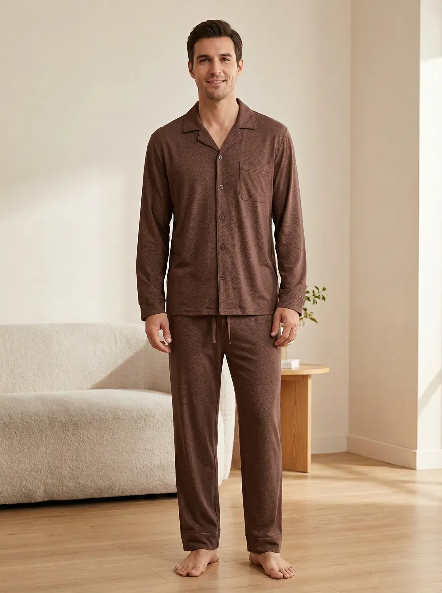 Modern Geometric Men's Pajama Set
