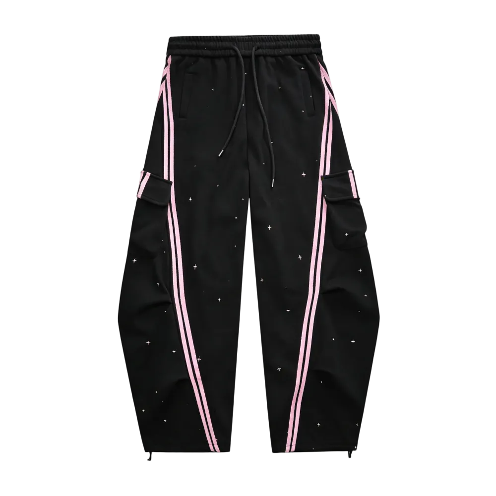 Women  Wide Leg Drawstring Joggers with Side Pockets