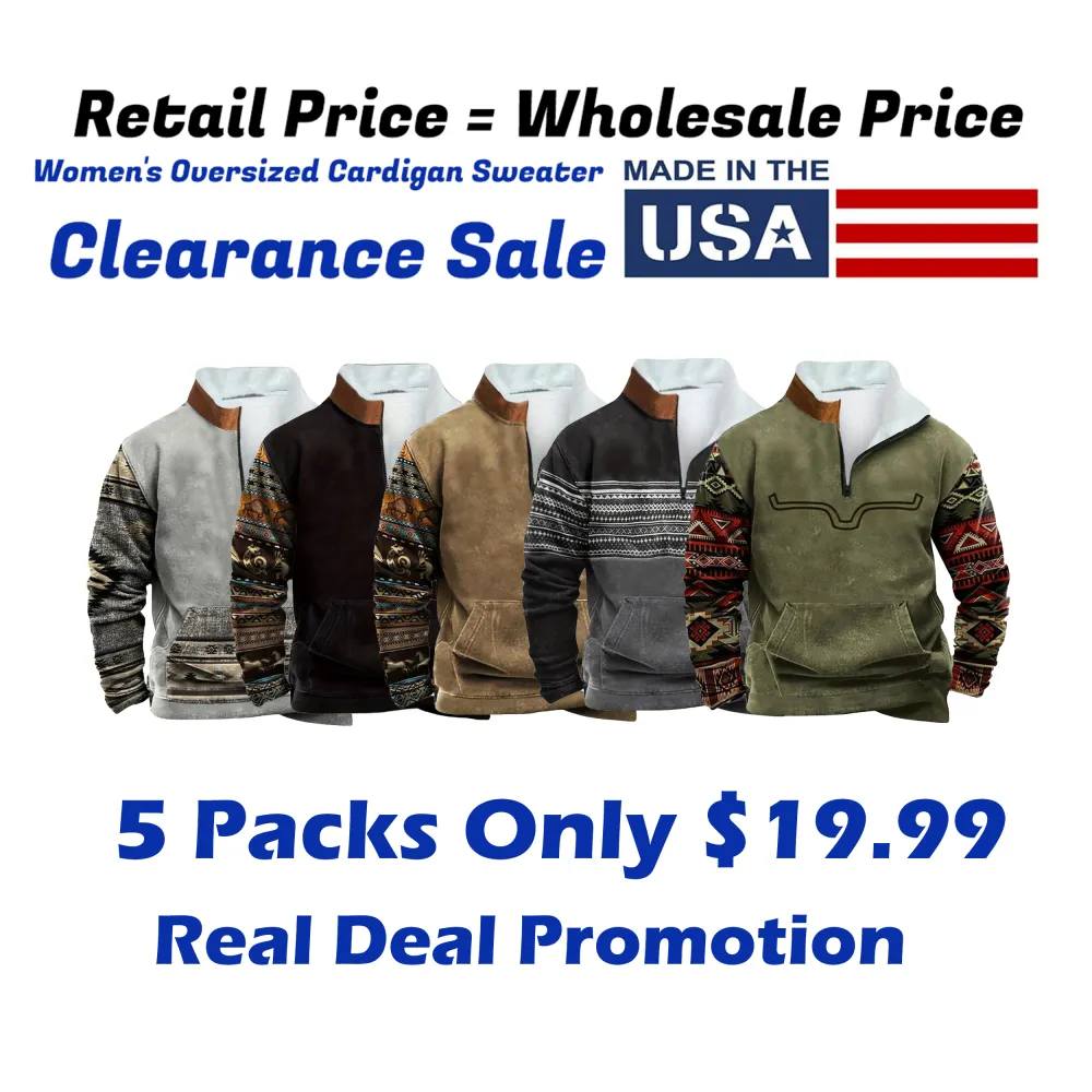 Men’s Ethnic Pattern Zip-Up Fleece Hoodie – Warm. Stylish. One-of-a-Kind. 🔥 Limited-Time Offer — 40% OFF This Week Only!