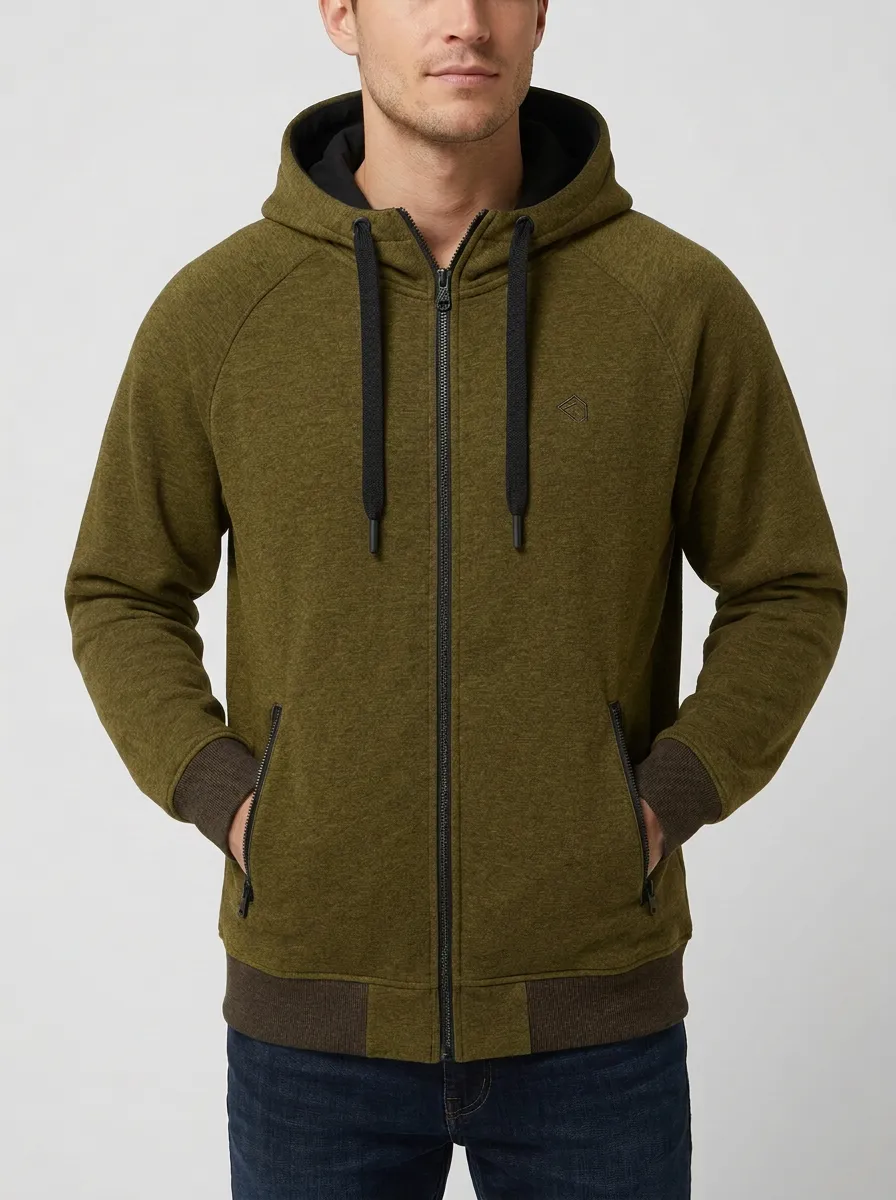 Relaxed Zip-Up Hooded Edit Men's Sport Jacket