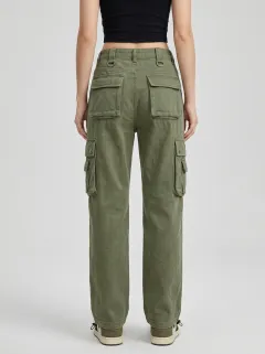 Core Utility Style Street Style Women's Multi Pocket Cargo Pants
