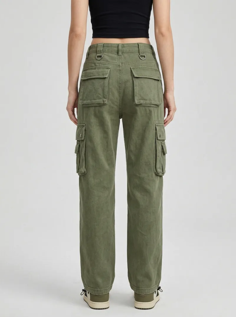 Core Utility Style Street Style Women's Multi Pocket Cargo Pants