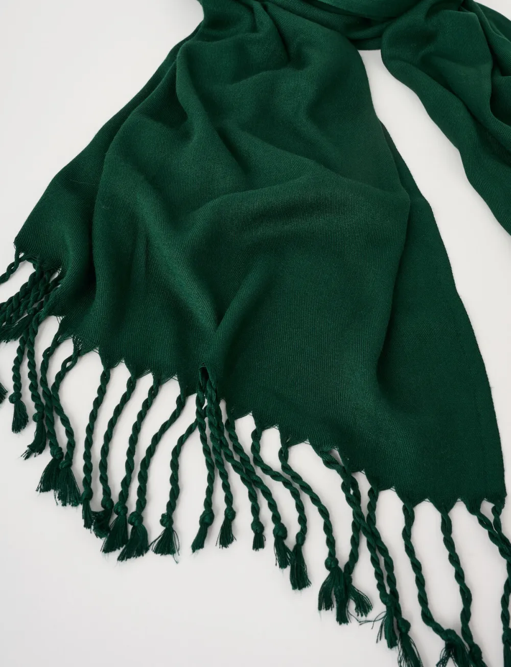 Skin-Friendly And Exquisite Rural Style Deep Emerald Scarf