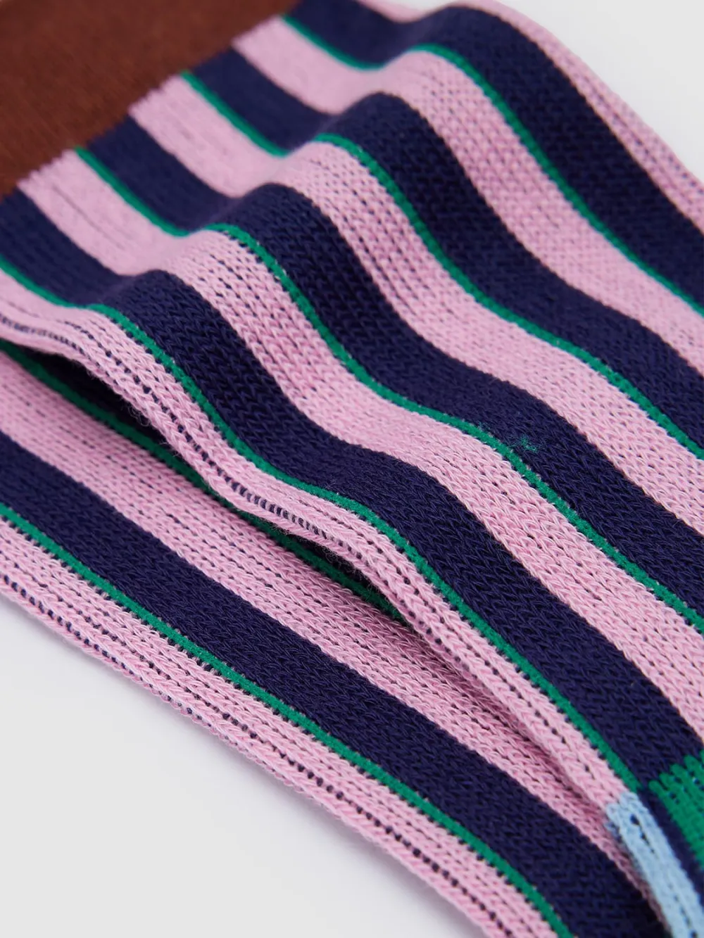 Color Block Stripe Knit Socks