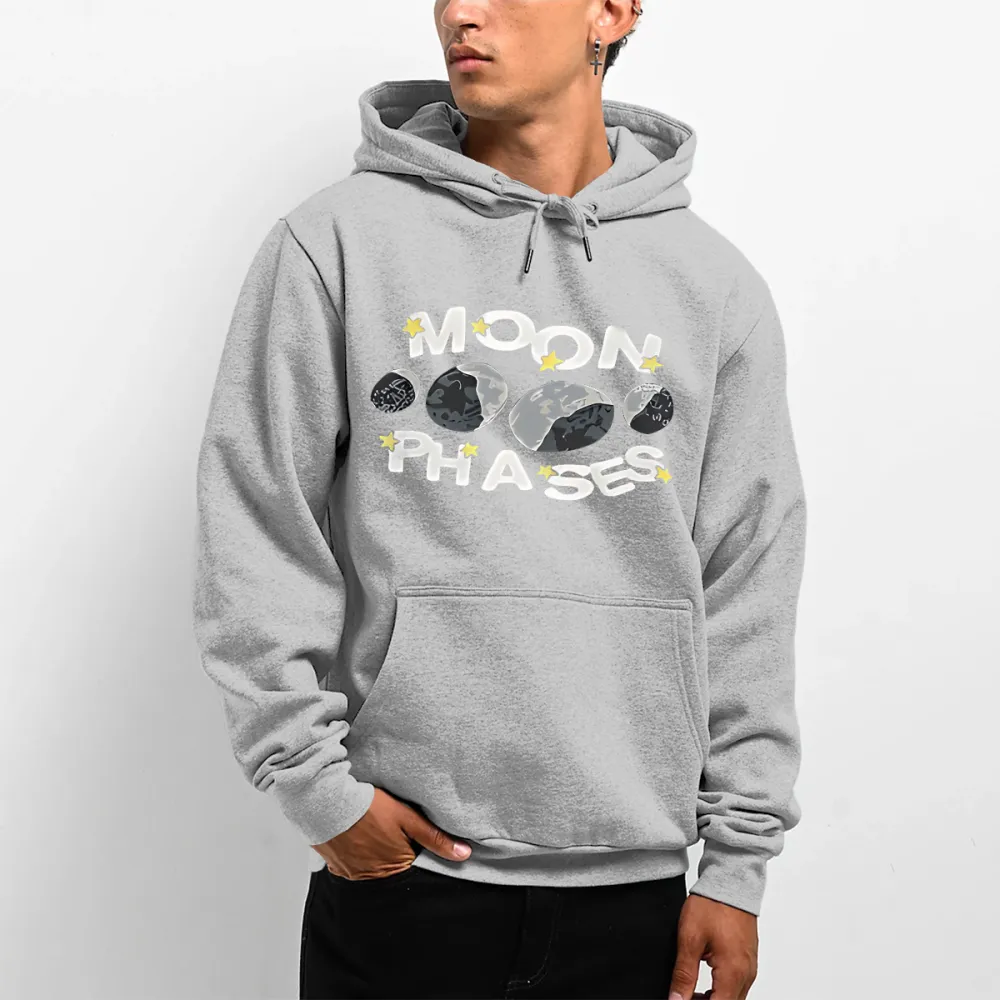 Sad Moon Print Hoodie
