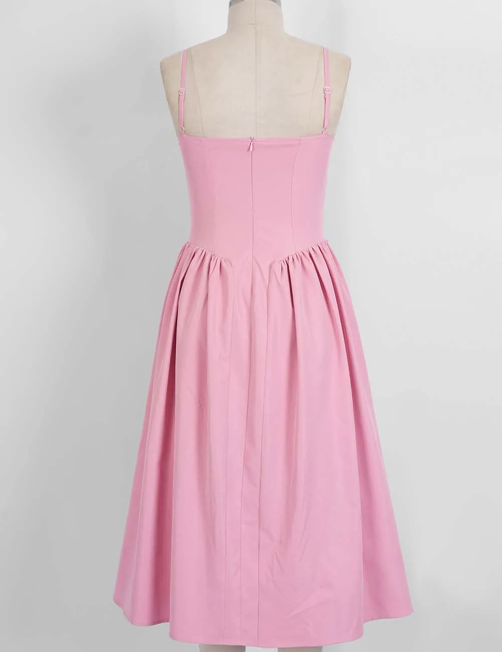 Chic Sweetheart Neck Corset Spaghetti Strap Midi Dress