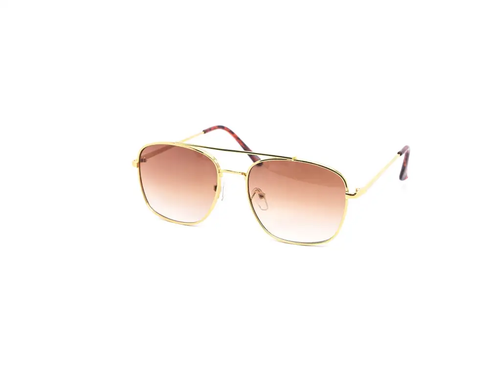 12-Pack Modern Square Aviator Gradient Metal Sunglasses