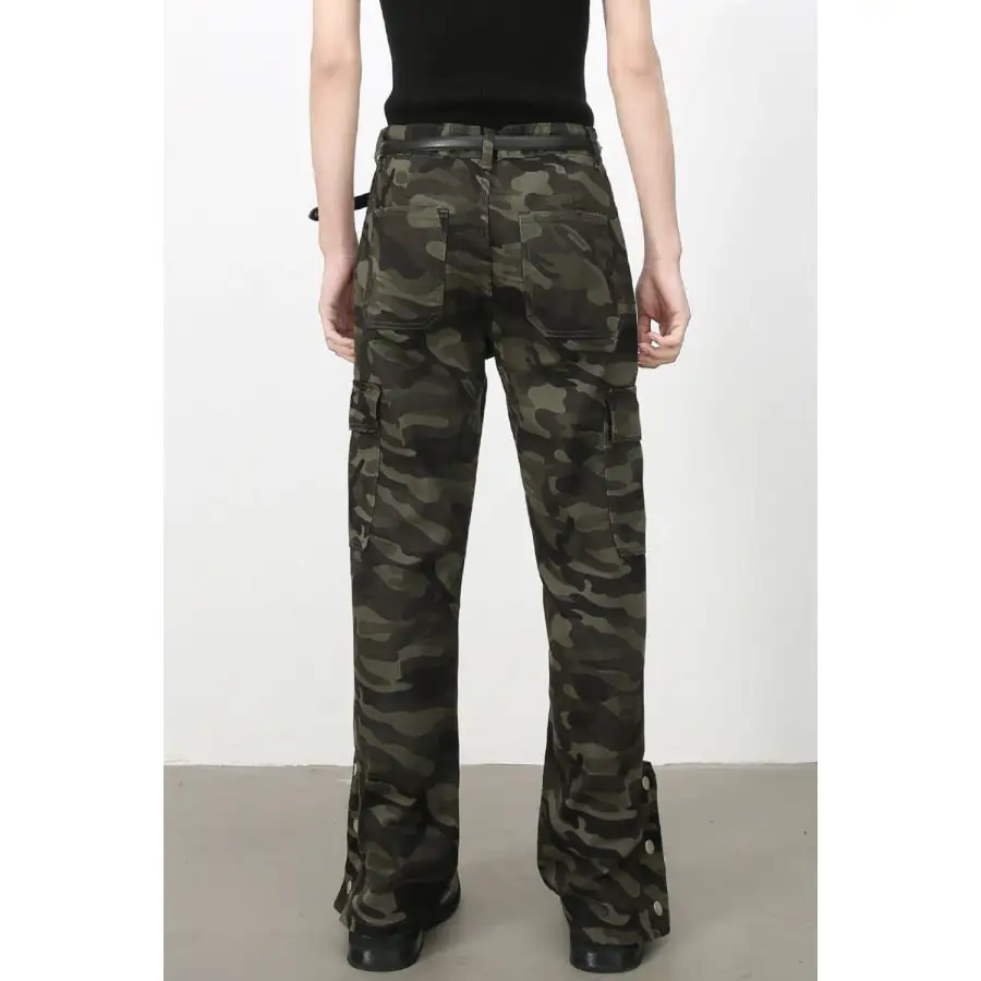 Men's Camouflage Jeans with Cargo Pockets