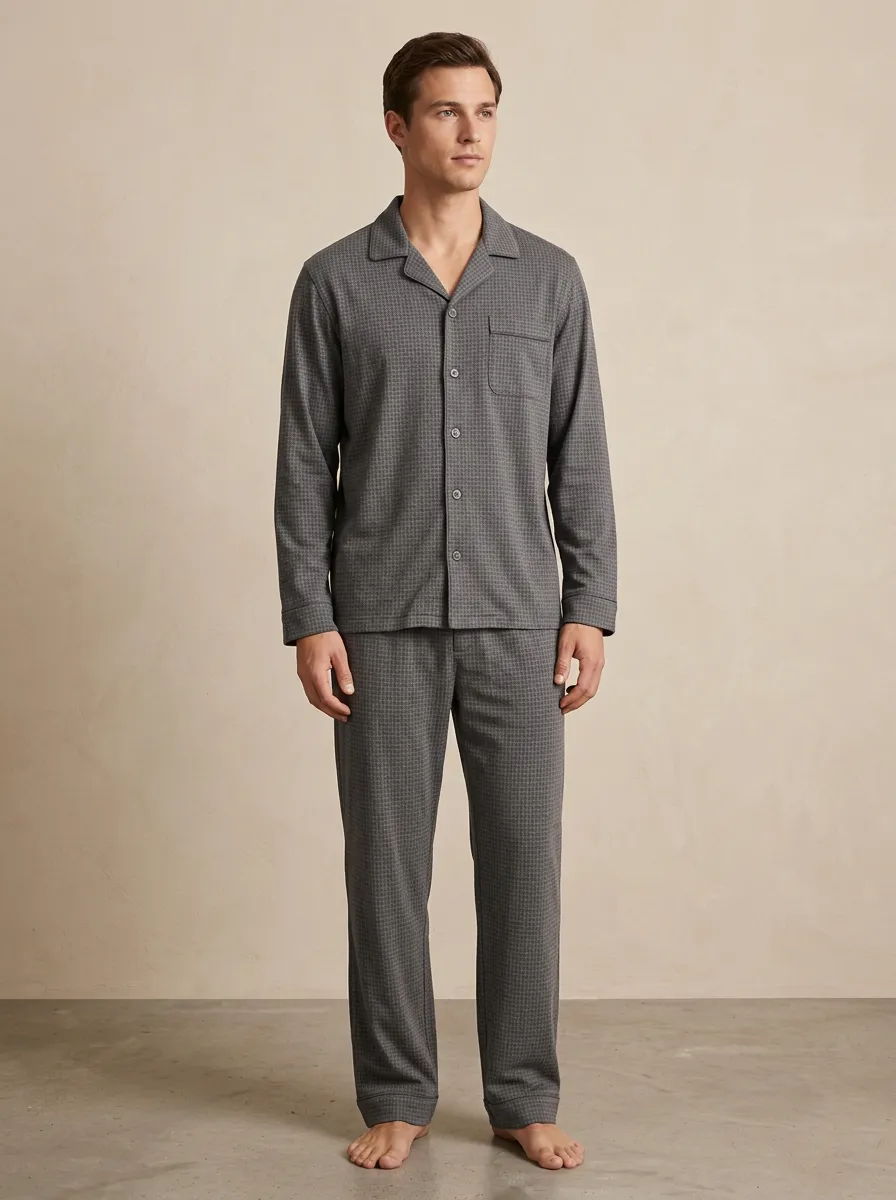 Minimal Design Classic Men's Pajama Set
