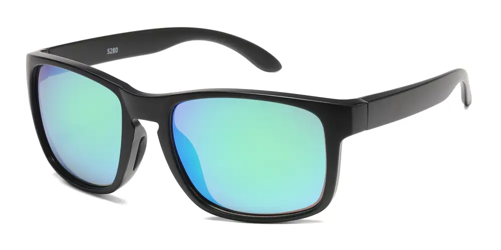 Squared Sports With Keyhole Bridge Plastic Sunglasses