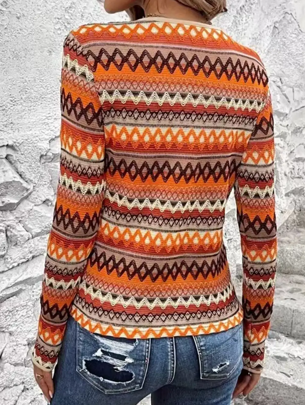 Colorful Stripe Long Sleeve Tee