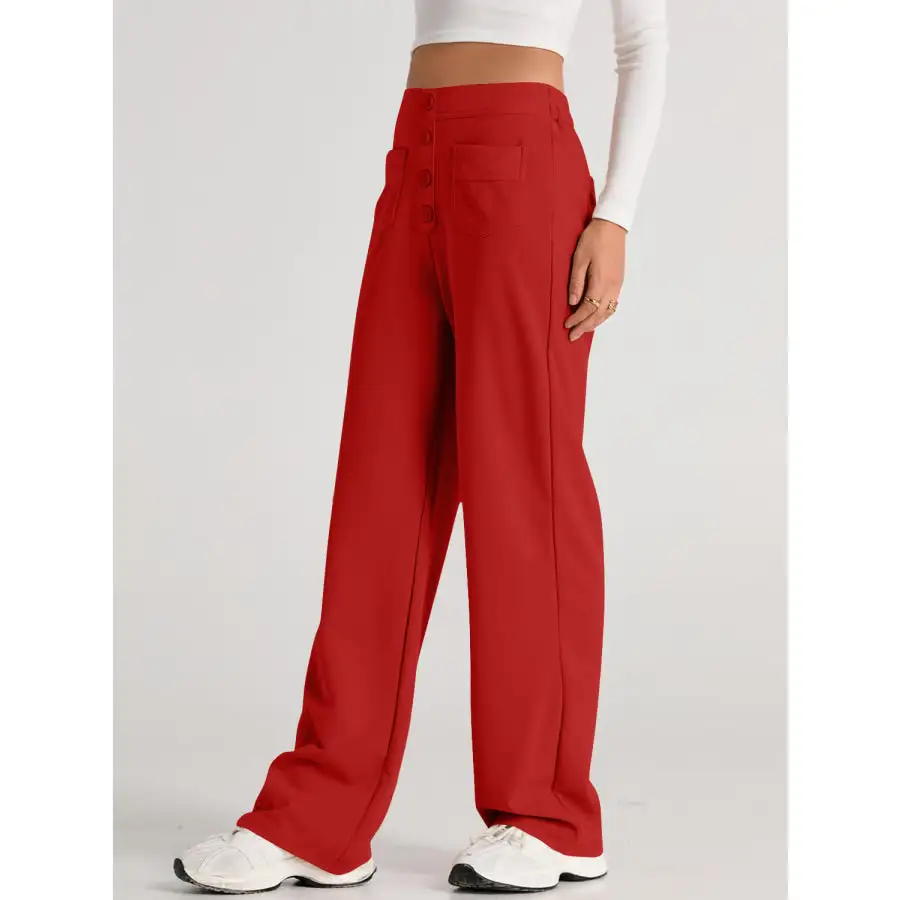 Chic High Waist Wide Leg Pants