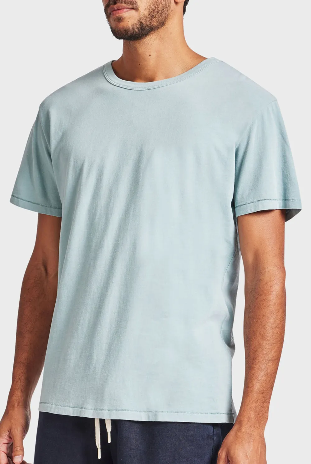 Pine Colored Short Sleeve Crew Neck Tee