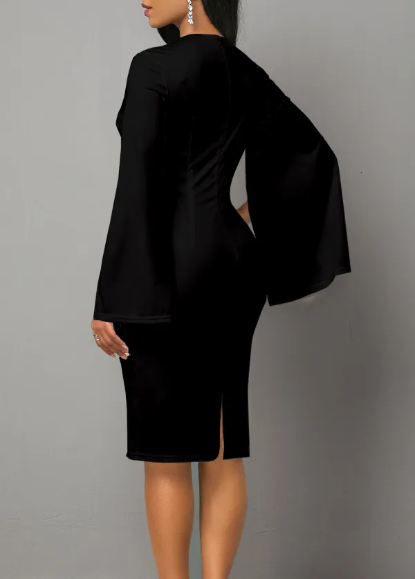 Floral Print Long Sleeve Round Neck Dress