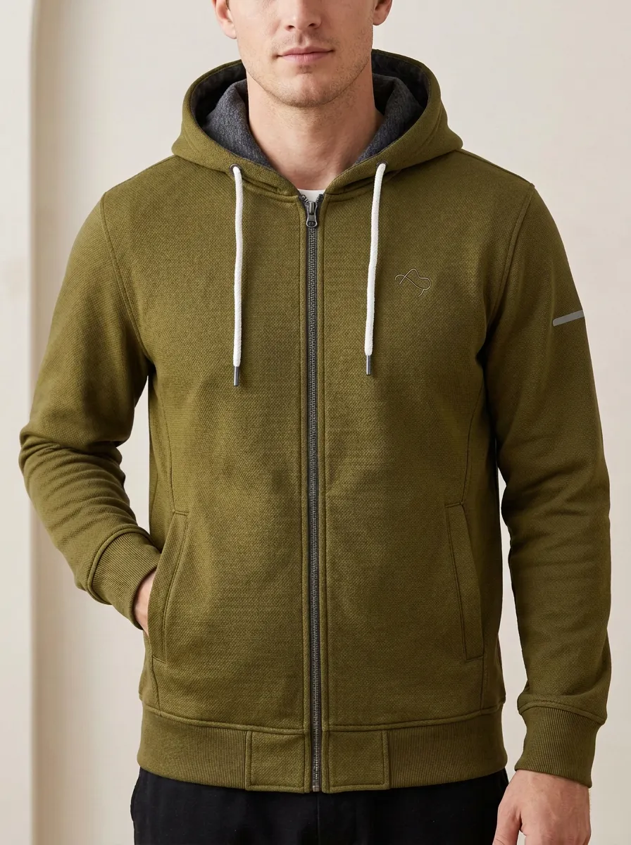 Urban Minimalist Zip-Up Active Look Men's Sport Jacket