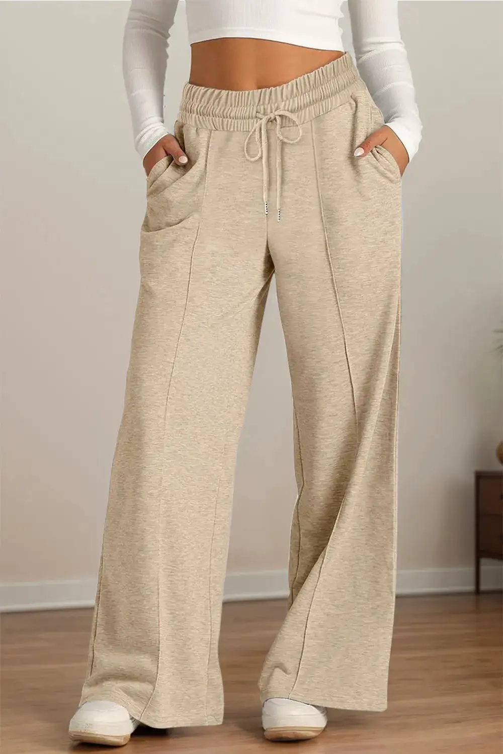 Lightweight High Waist Wide Leg Pants