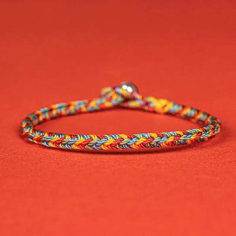 Sterling Silver Thread Knot Rope Braided Bracelet