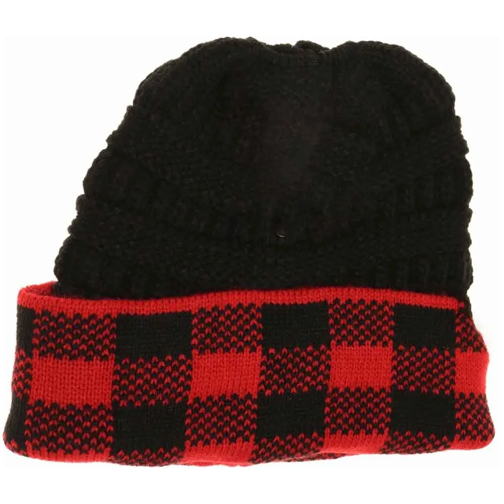 Buffalo Check Beanie