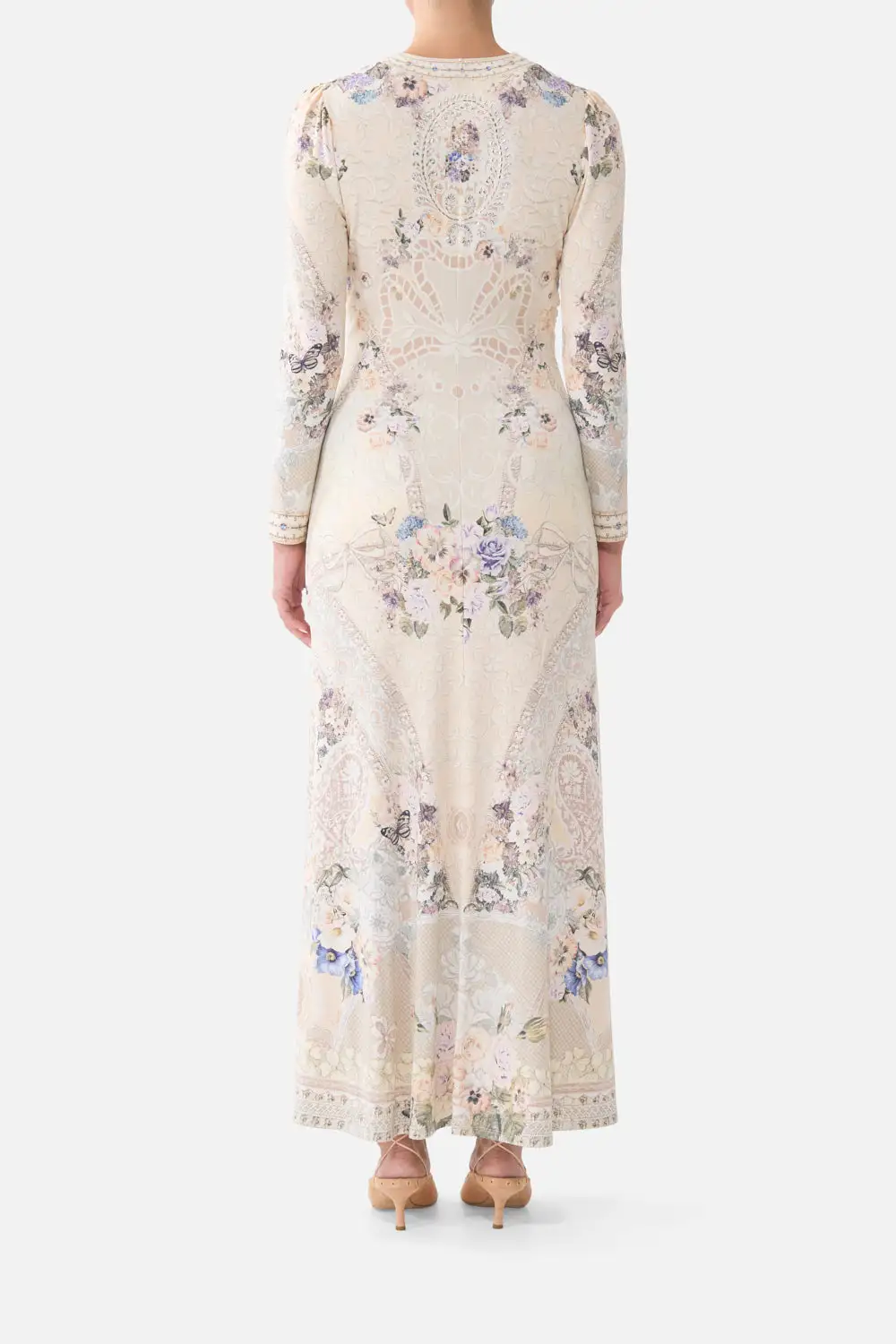 Gathered Jersey Long Dress