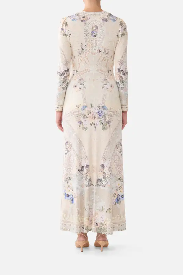 Gathered Jersey Long Dress
