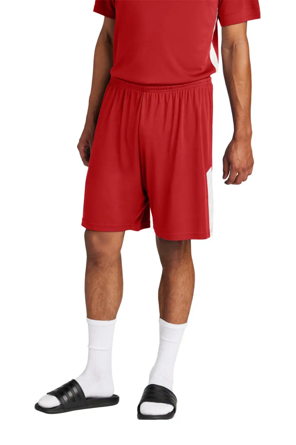 Contrast-Panel Athletic Shorts