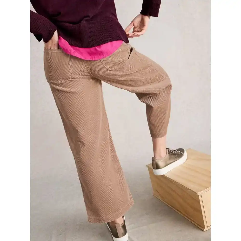 Wide-Leg Cropped Women's Trousers