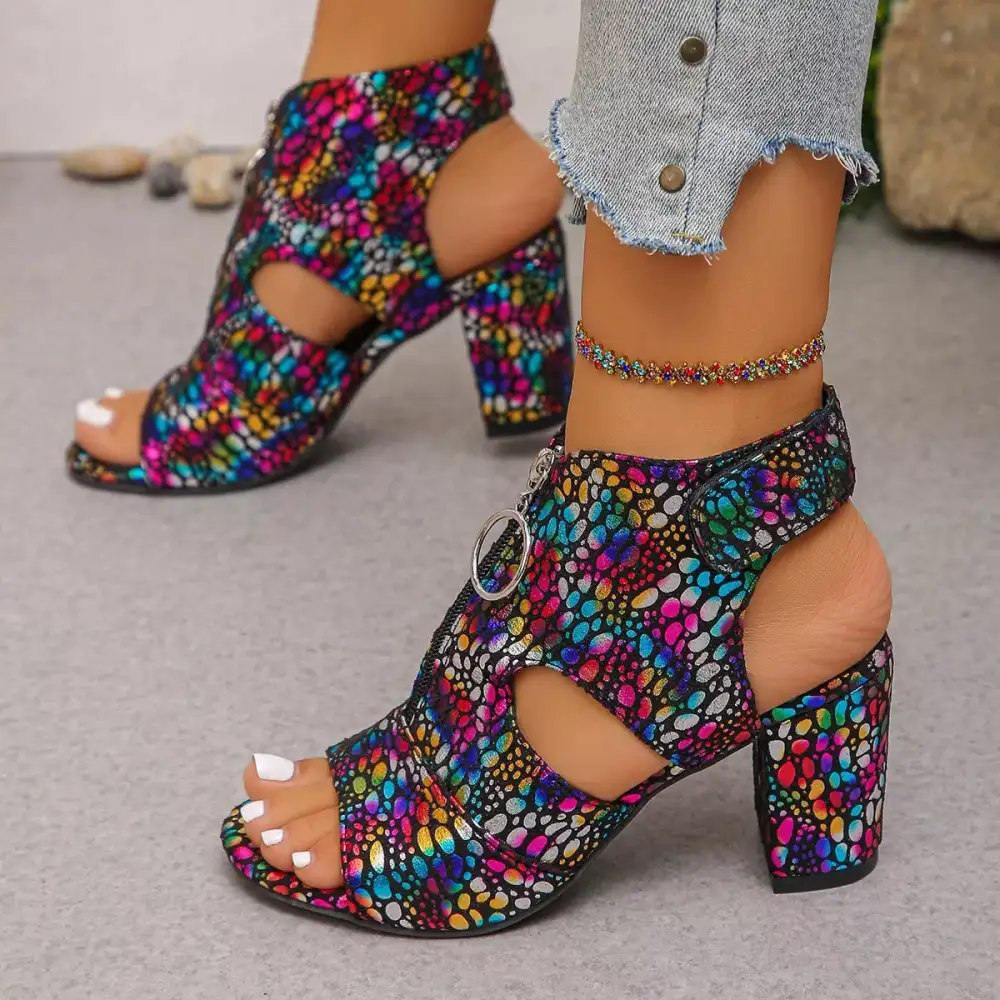 Distinctive Everyday Open Toe Block Heel Sandals