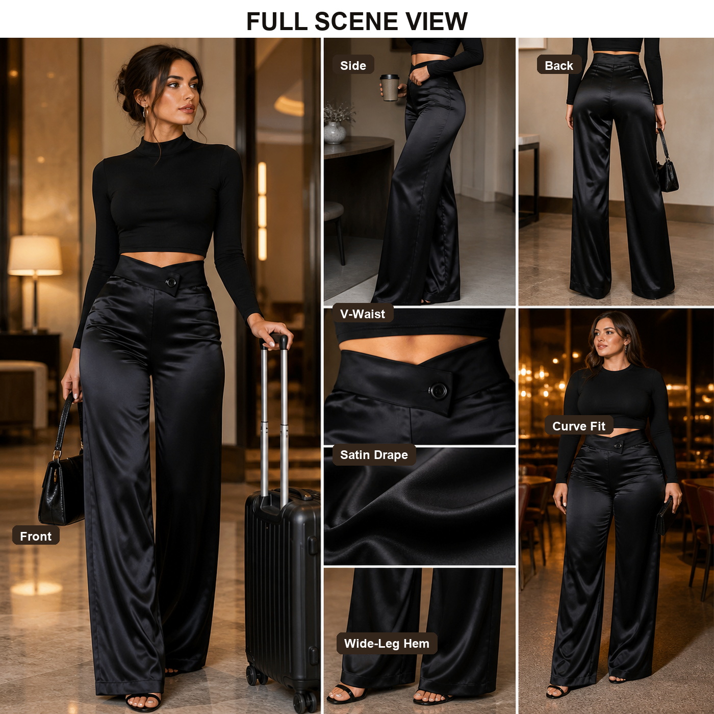 Full scene view with front side back and curve fit