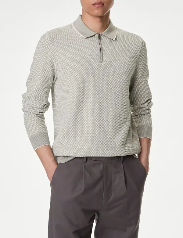 Men's Light Grey Single Breasted Long Overcoat
