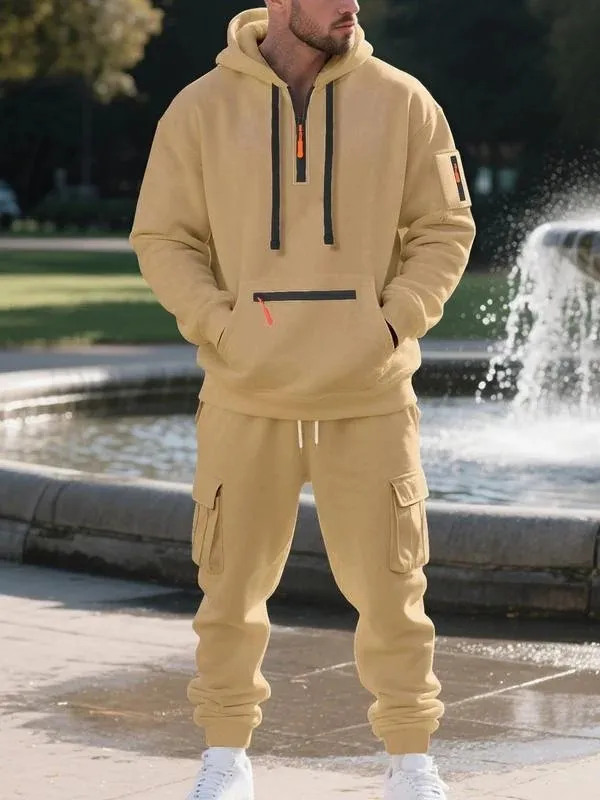 Men's Multi-Functional Hoodie and Trousers Set