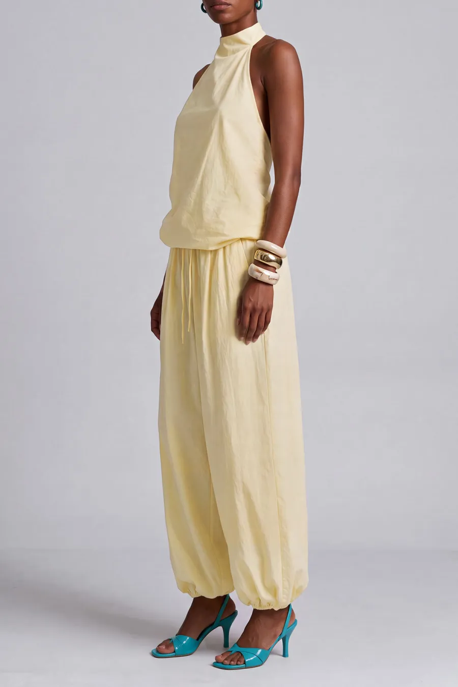 Halter Neck Matching Pants Set