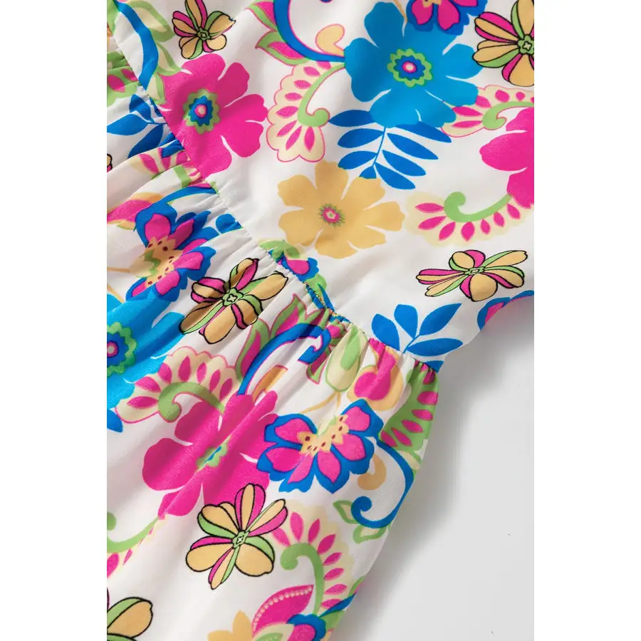 Tied Floral Sleeveless Maxi Dress