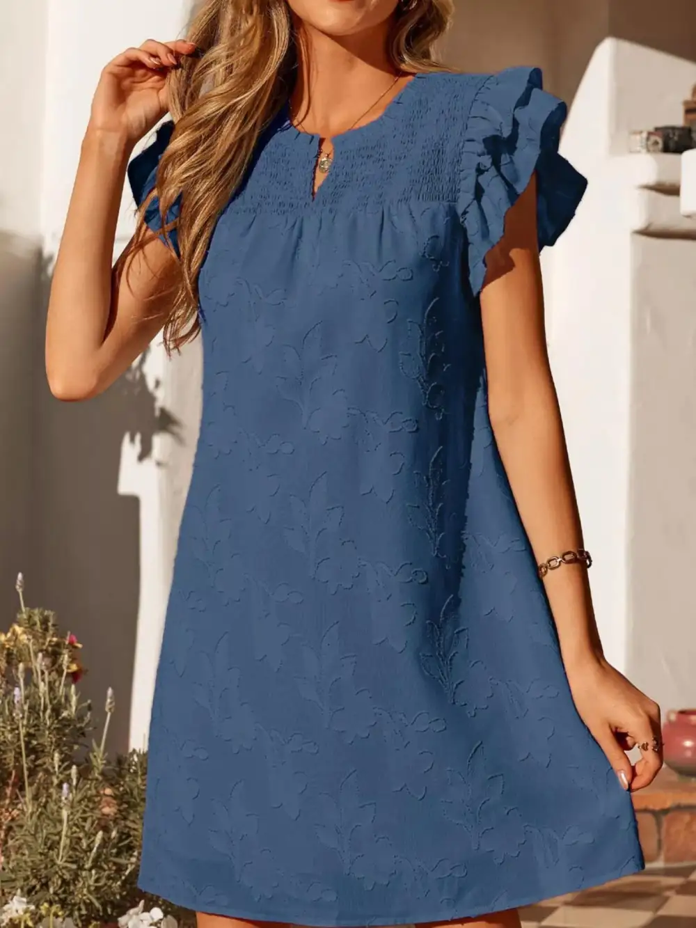 Floral Ruffle Mini Dress