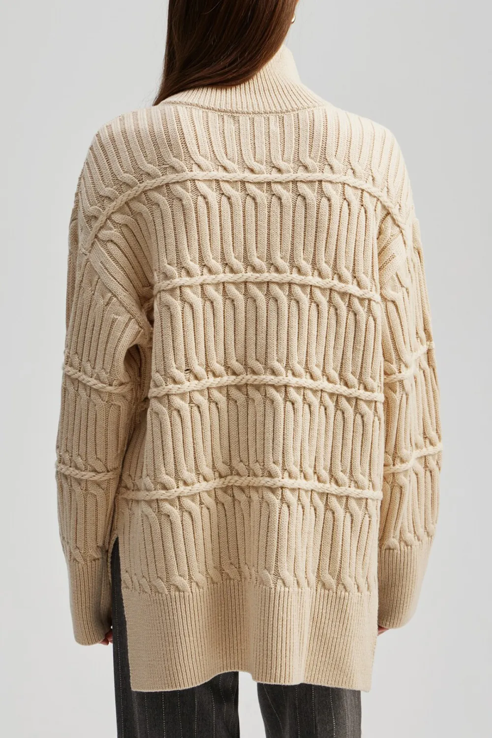 Cable Knit Turtleneck Sweater