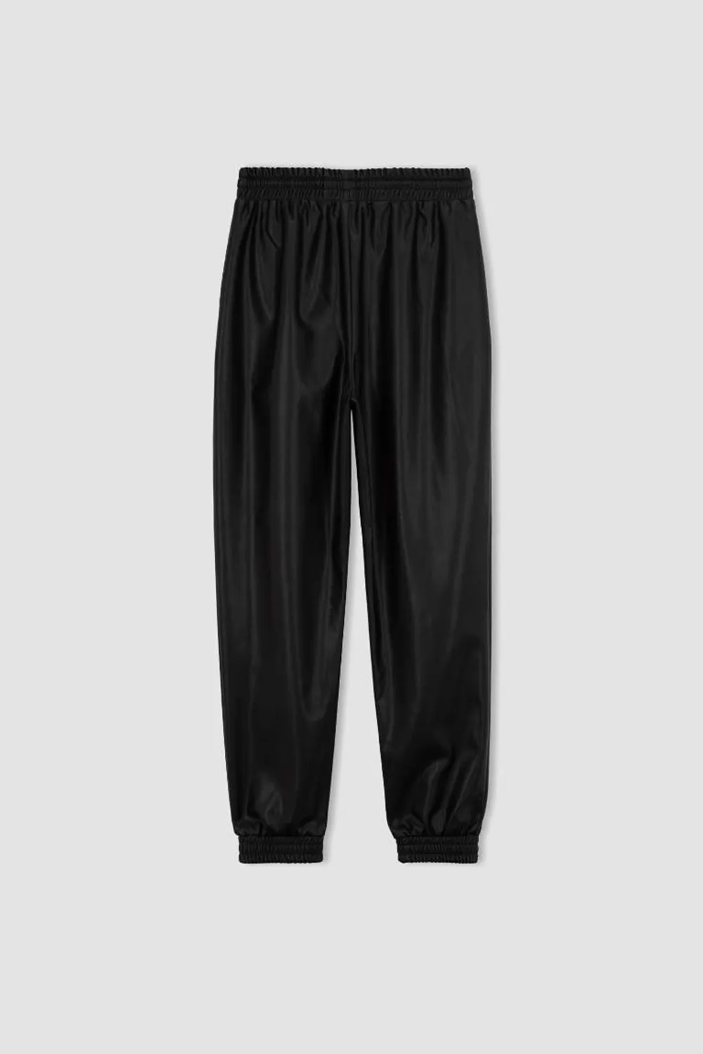 Jogger Faux Leather Trousers