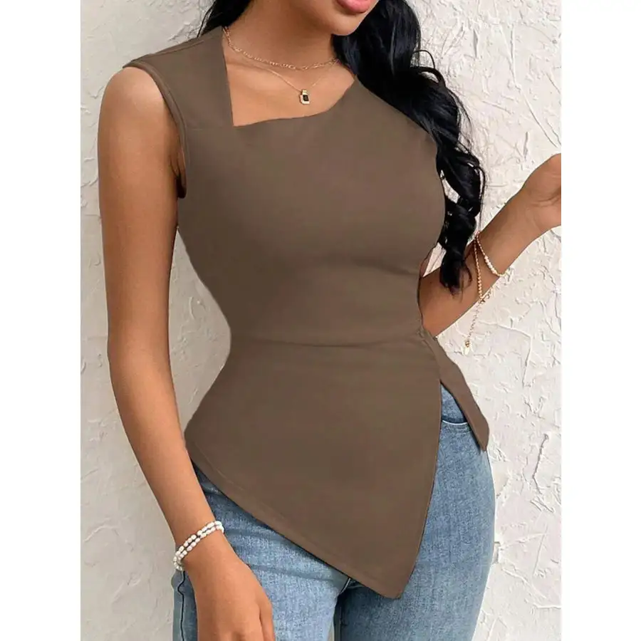 Slit Asymmetrical Tank Top