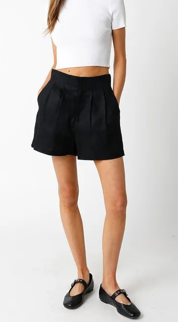 Refined Linen Relaxed Shorts