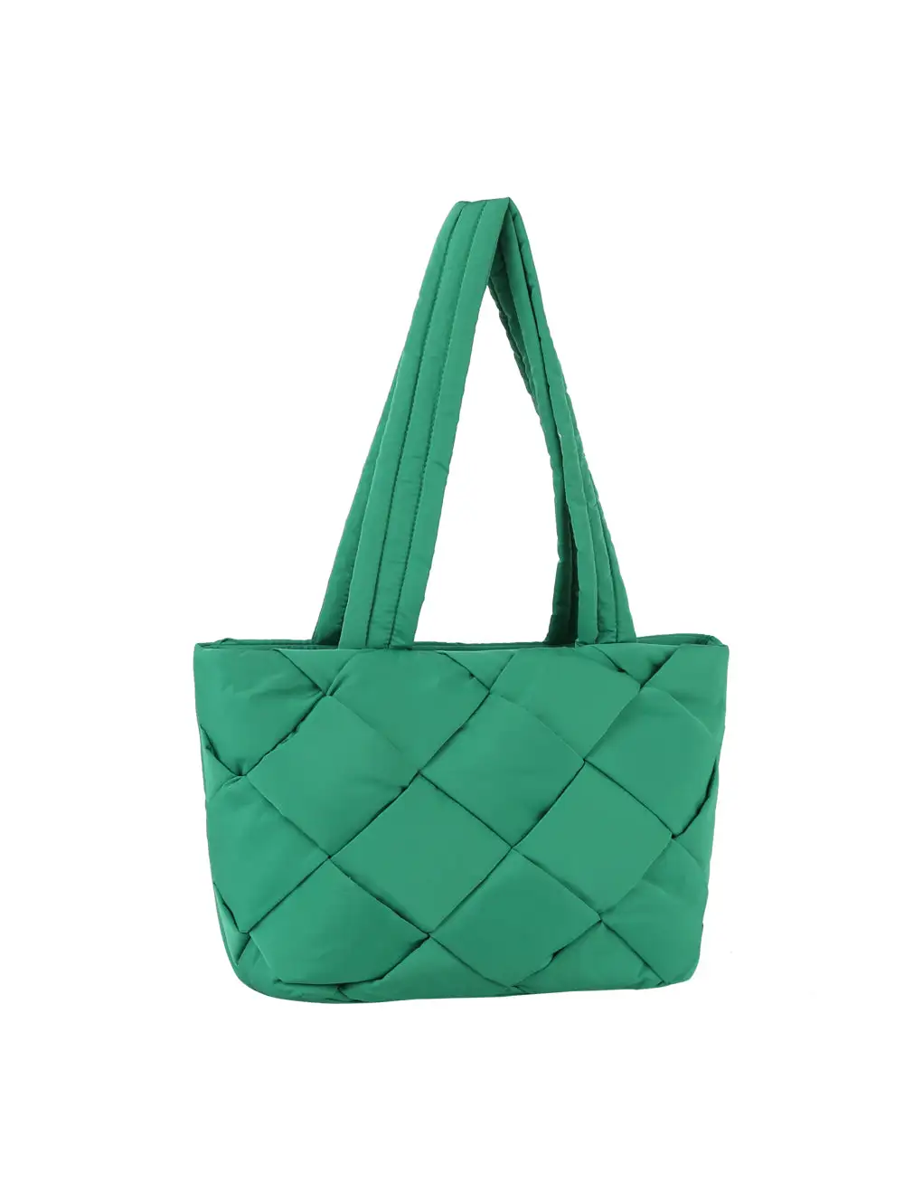 Everyday Detail Quilted Pocketed Nylon Tote Bag