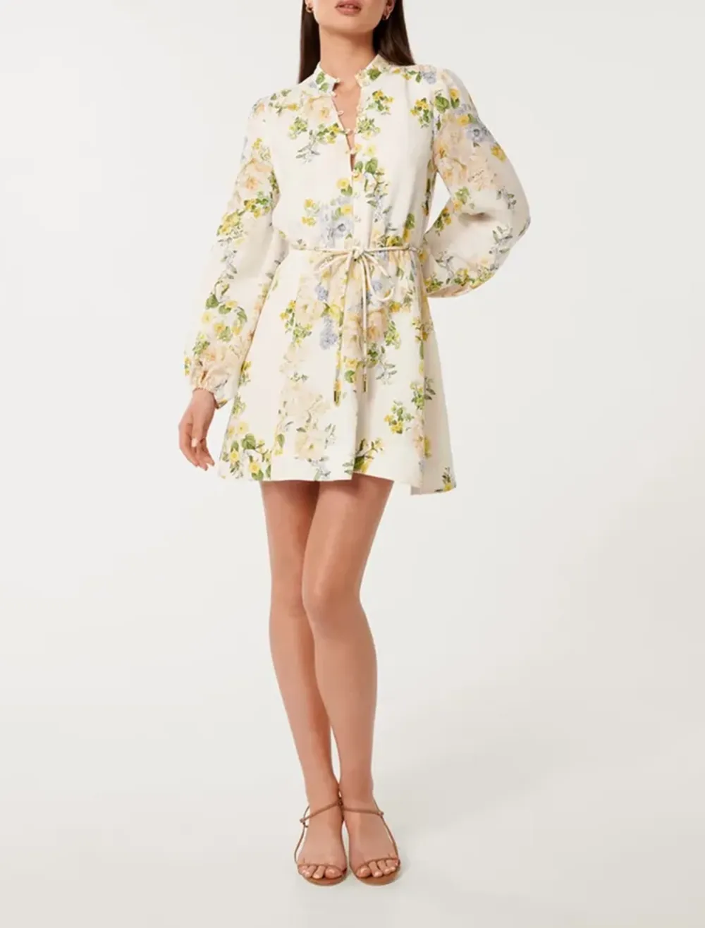Fluted Mini Dress