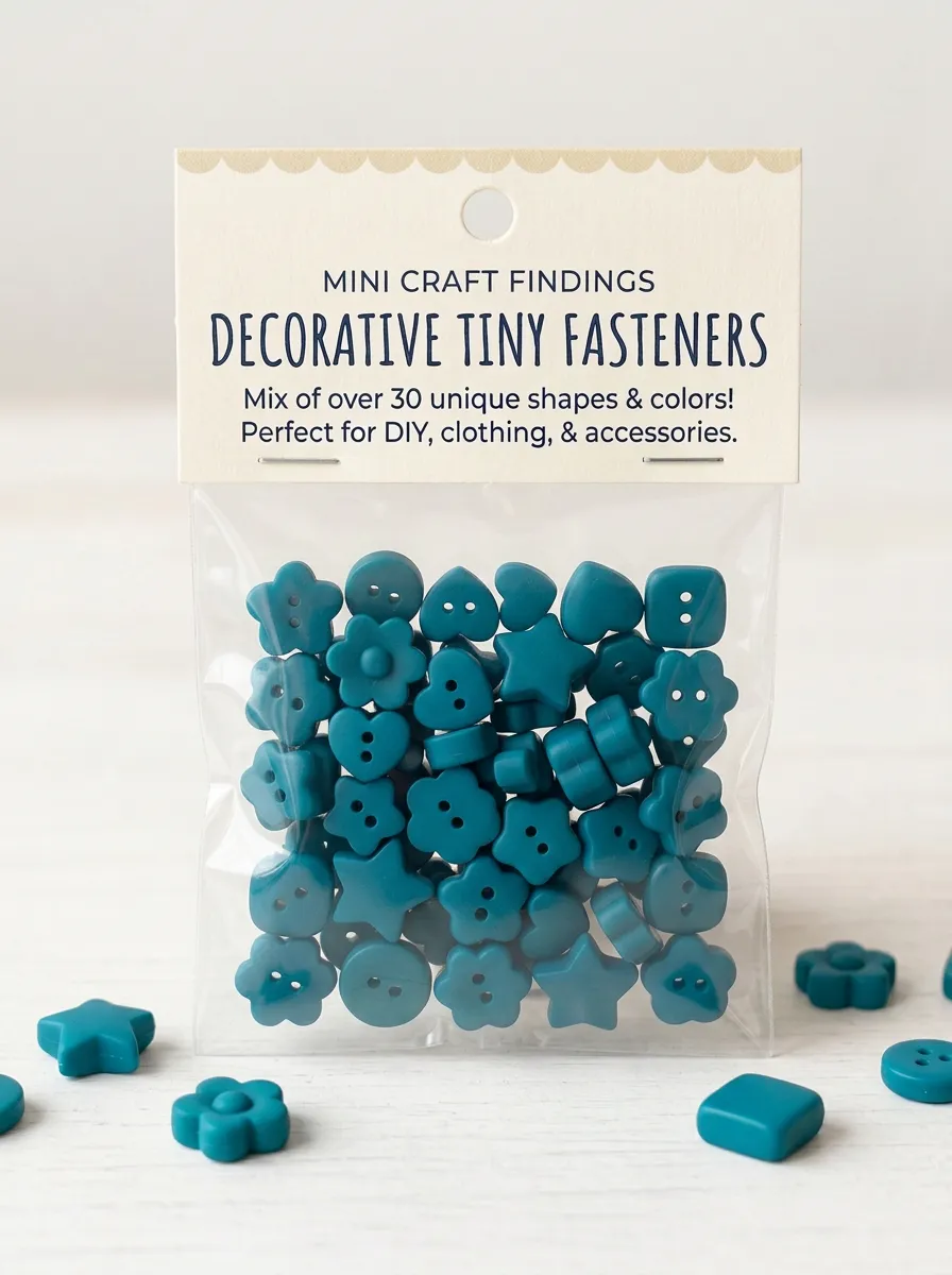 Star And Flower Mini Decorative Fasteners Pack