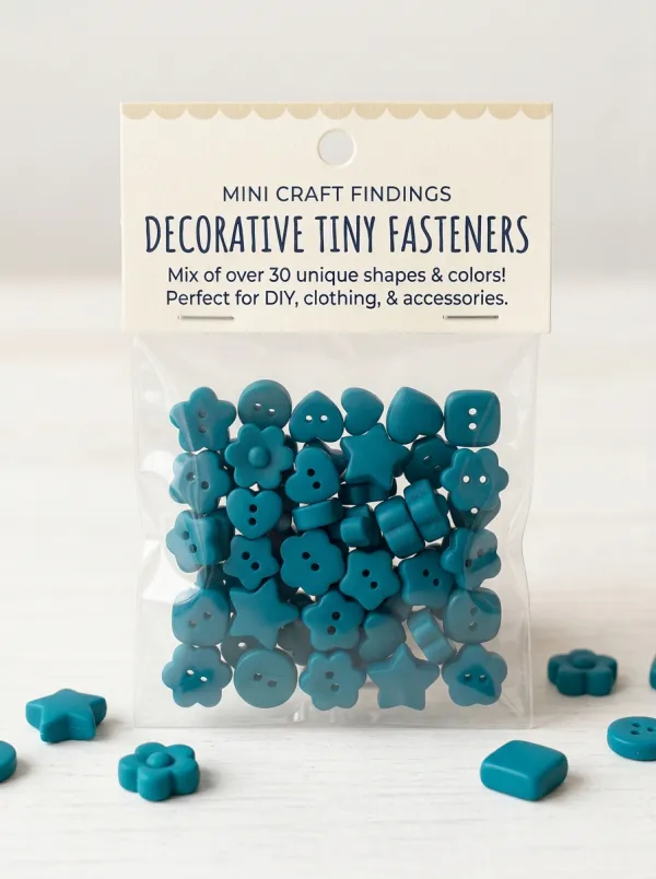 Star And Flower Mini Decorative Fasteners Pack