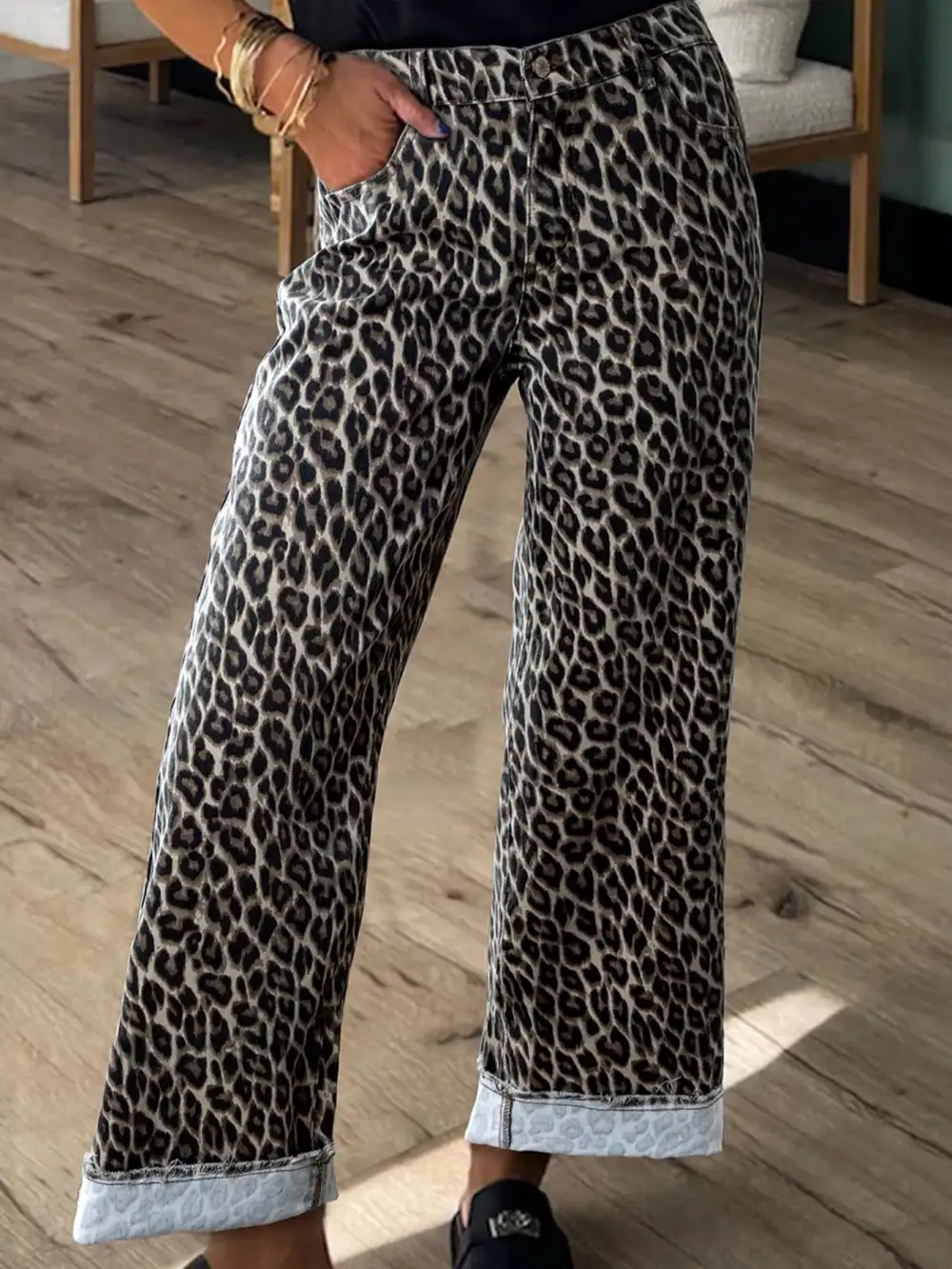 Structured Straight Leg Denim Jeans