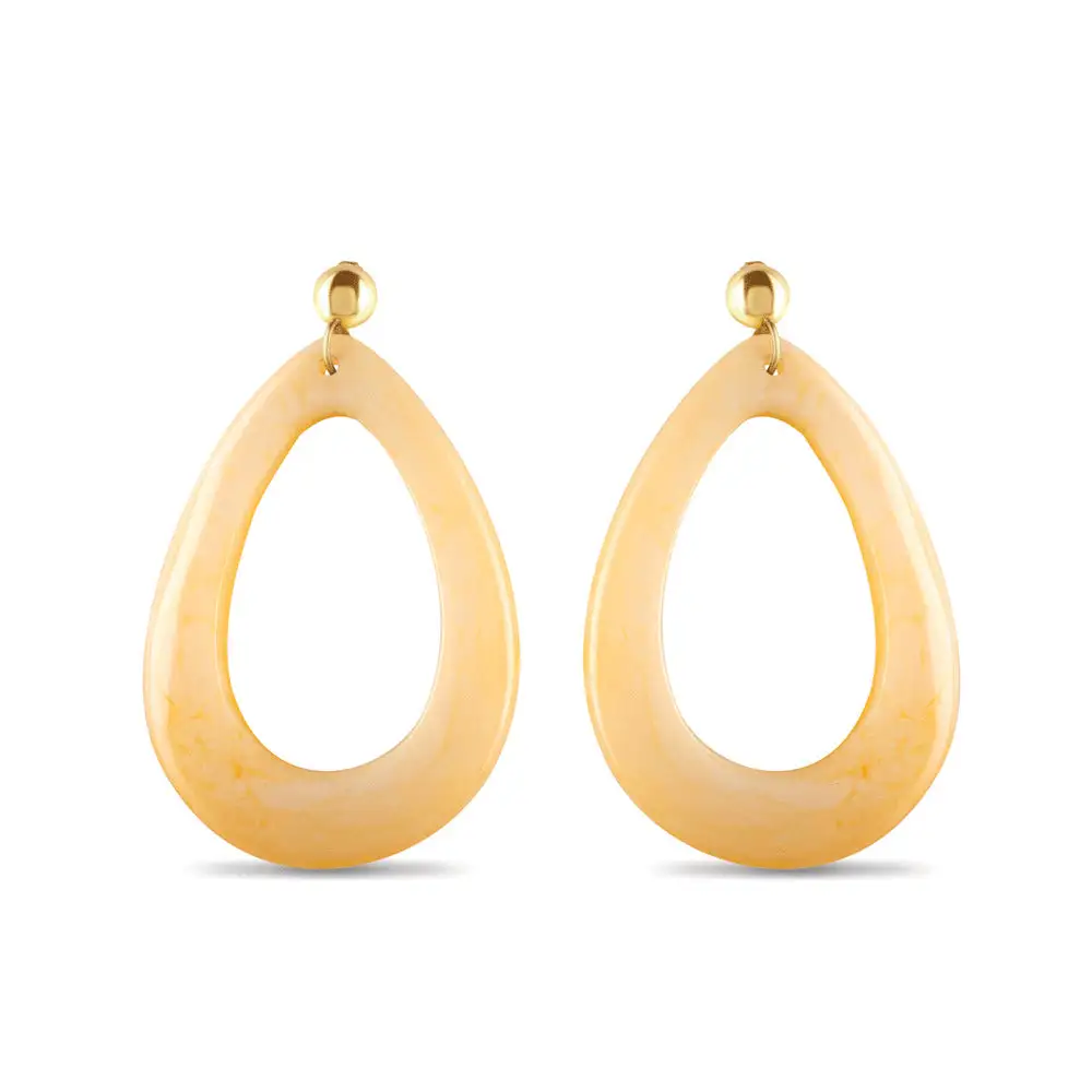 Artful Oval Drop Earrings