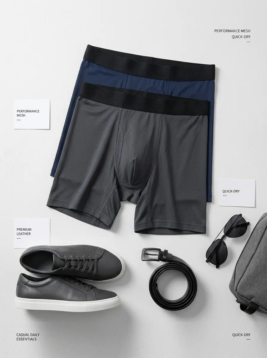 Men's Performance Mesh Quick-Dry Breathable Boxer Briefs