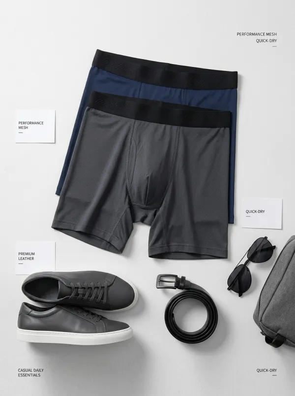 Men's Performance Mesh Quick-Dry Breathable Boxer Briefs