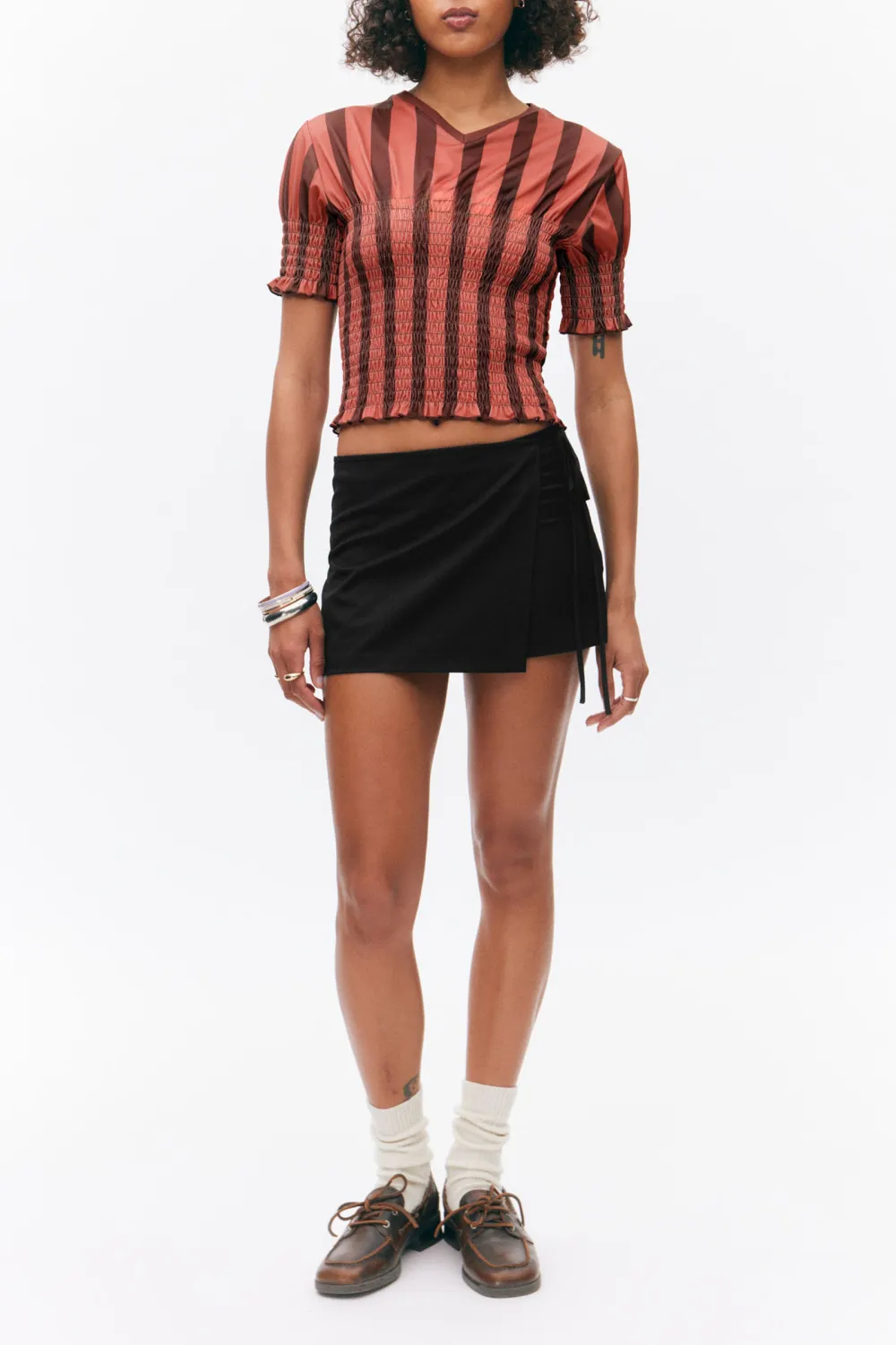 Side Tied Mini Skort